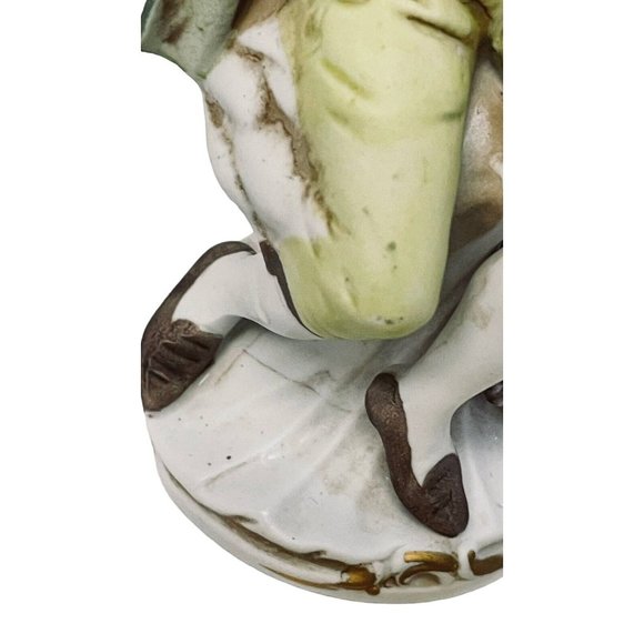 Vintage Homco Tuscany Boy with Basket of Grapes Bisque Figurine Japan 1970 9" x - Picture 5 of 9